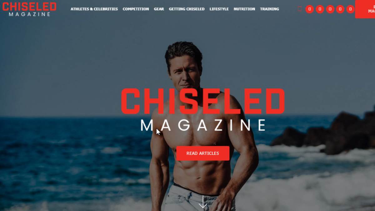 A 24-month SEO retainer for ChiseledMagazine.com — a US men's lifestyle and fitness publication — scaling organic traffic by 245% to 4.4K monthly visits, ranking for 12.4K keywords, and building a 924-domain backlink profile (33.5K total backlinks) primarily in the US market (39% traffic share).